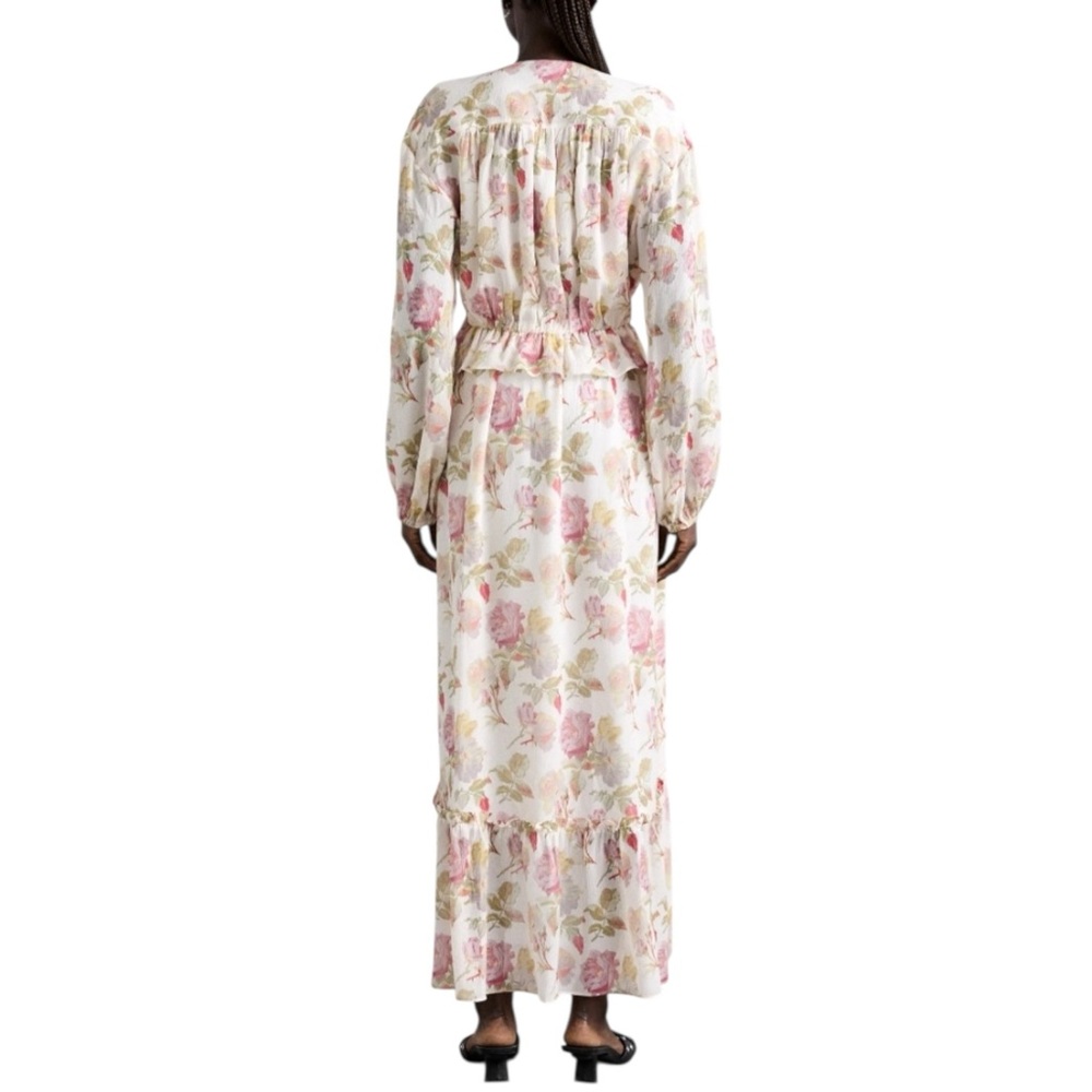 NWT The Kooples Silk Floral English Roses Maxi Dress Size 2 US M - Picture 10 of 15